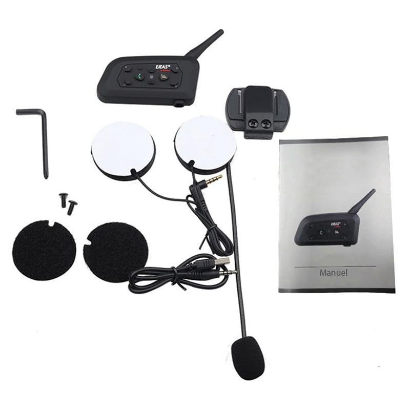 Motorcycle Intercom 6 Riders 800m Waterproof with Microphone