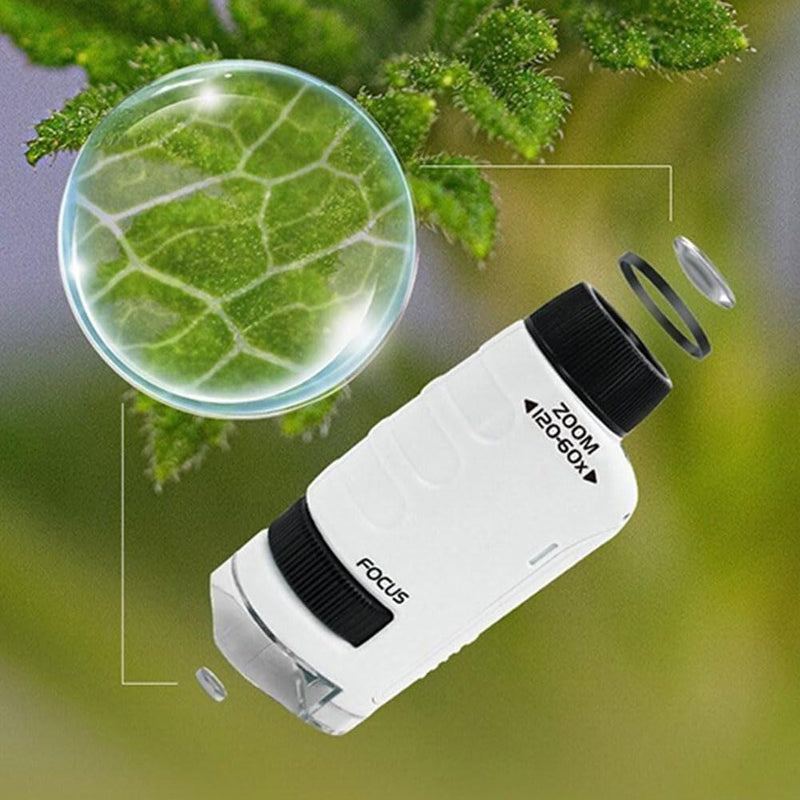 Pocket Mini Microscope - Portable x120 Magnification