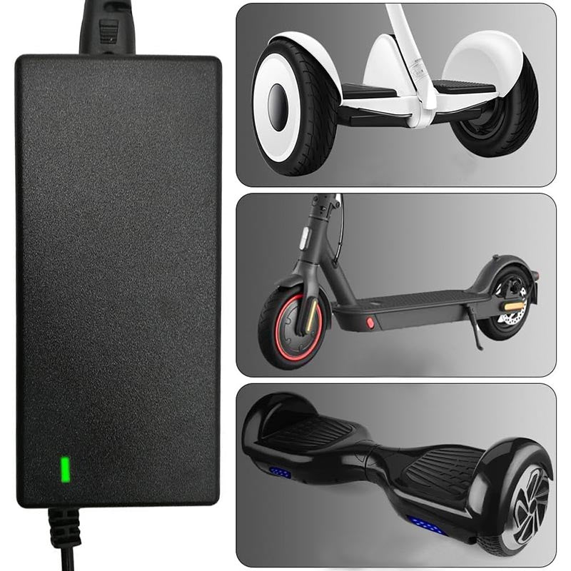 Electric Scooter Charger 42V 2A - Hoverboard Compatible with 5 Connectors