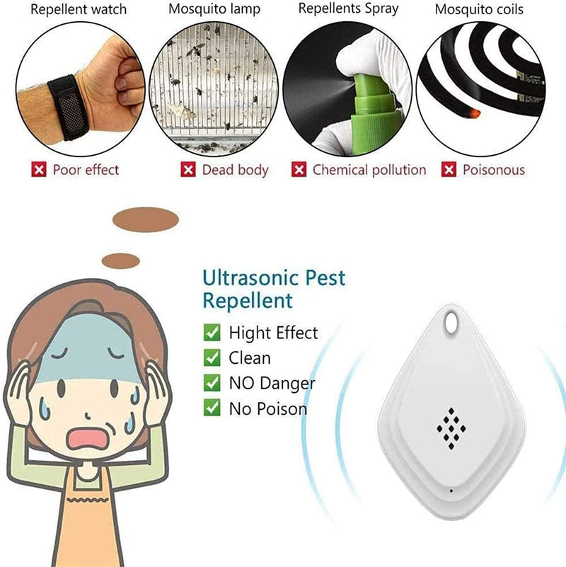 Ultrasonic Portable Mosquito Repellent for People and Pets