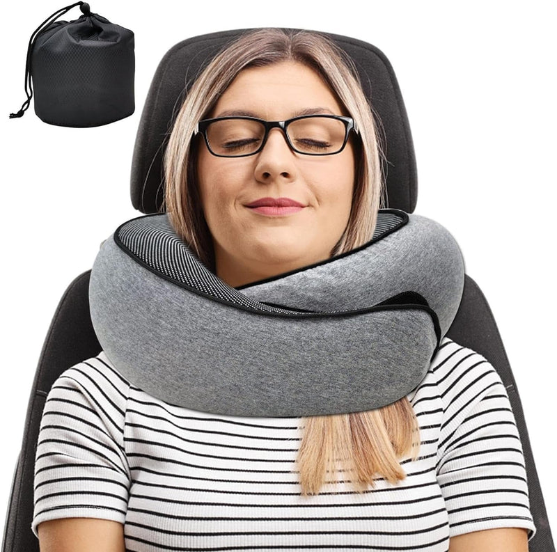 Memory Foam Travel Pillow - 360 Ergonomic Neck Support