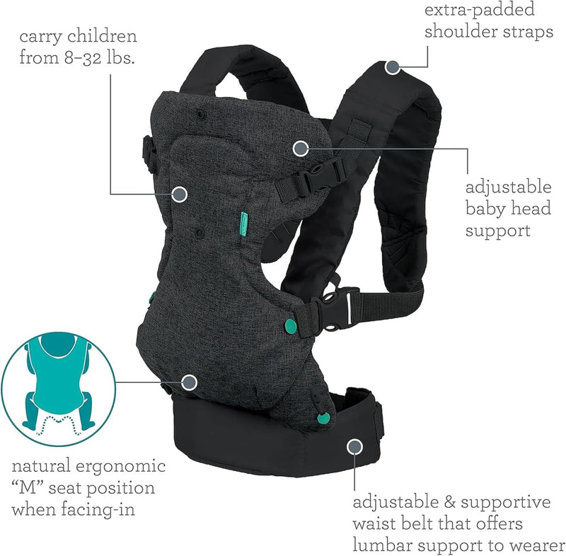 Ergonomic 2-in-1 Baby Carrier – Front & Back Comfortable Support