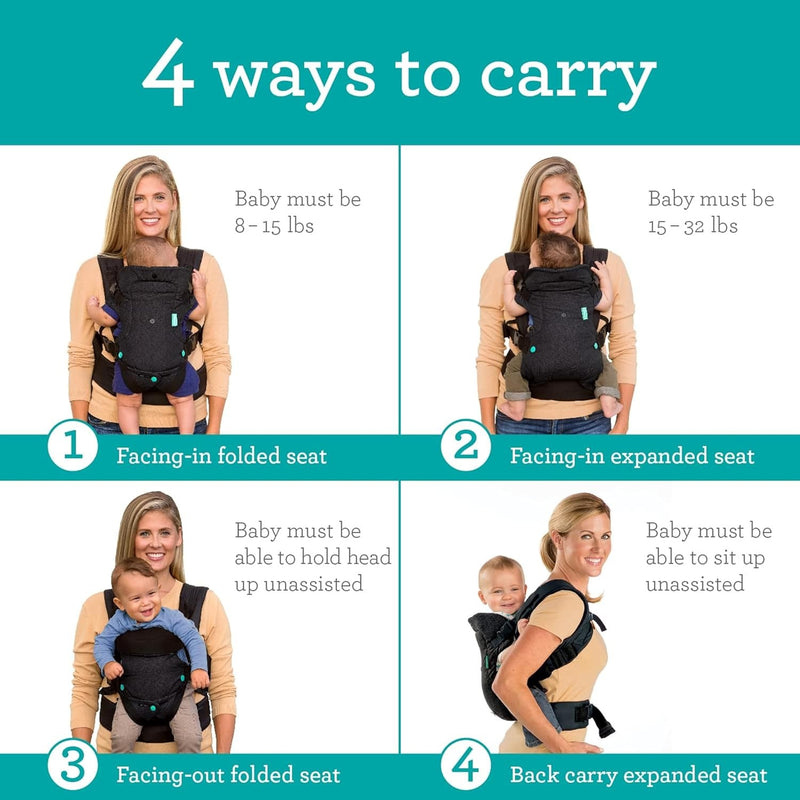 Ergonomic 2-in-1 Baby Carrier – Front & Back Comfortable Support