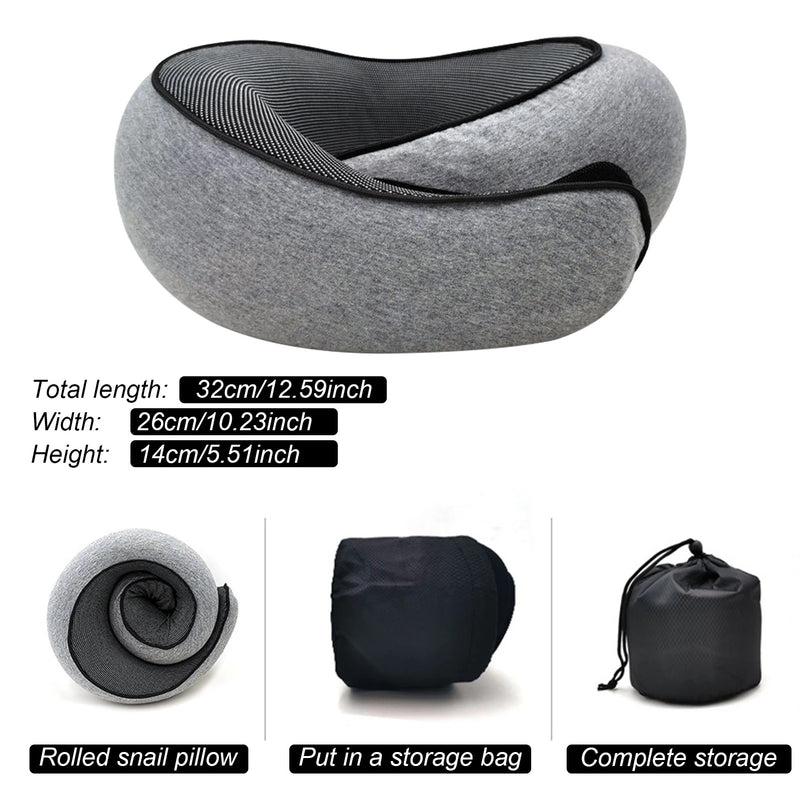 Memory Foam Travel Pillow - 360 Ergonomic Neck Support