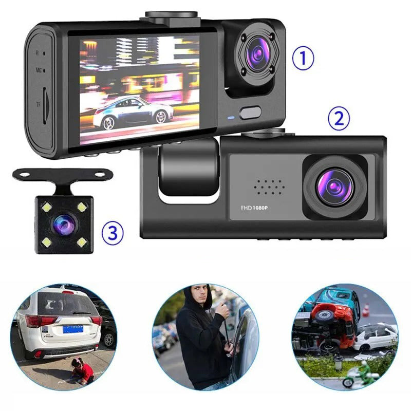 Car Dashcam - Front and Rear HD 1080p with Recording