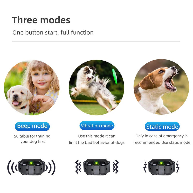 Rechargeable Waterproof Anti-Bark Training Collar for Dogs