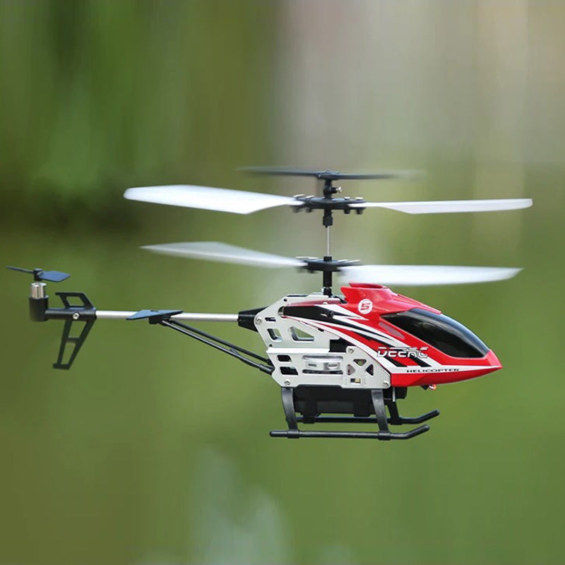 Remote-Controlled Helicopter with LED Lights - Anti-Collision and Durable