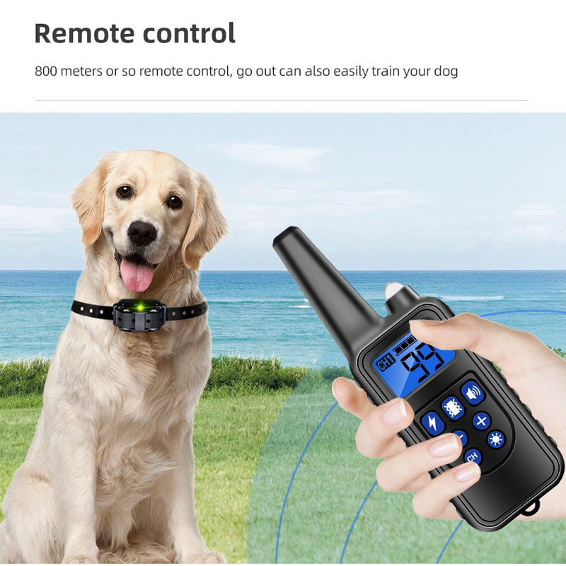 Rechargeable Waterproof Anti-Bark Training Collar for Dogs