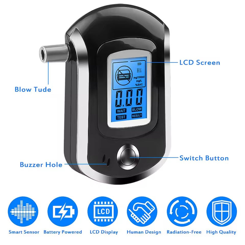 Electronic Breathalyzer with LCD Display