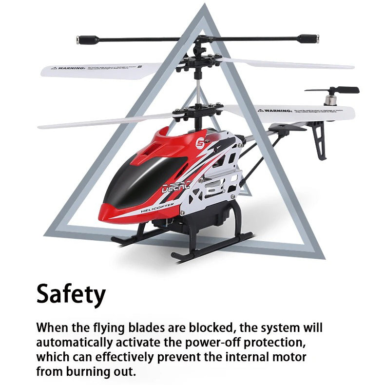 Remote-Controlled Helicopter with LED Lights - Anti-Collision and Durable