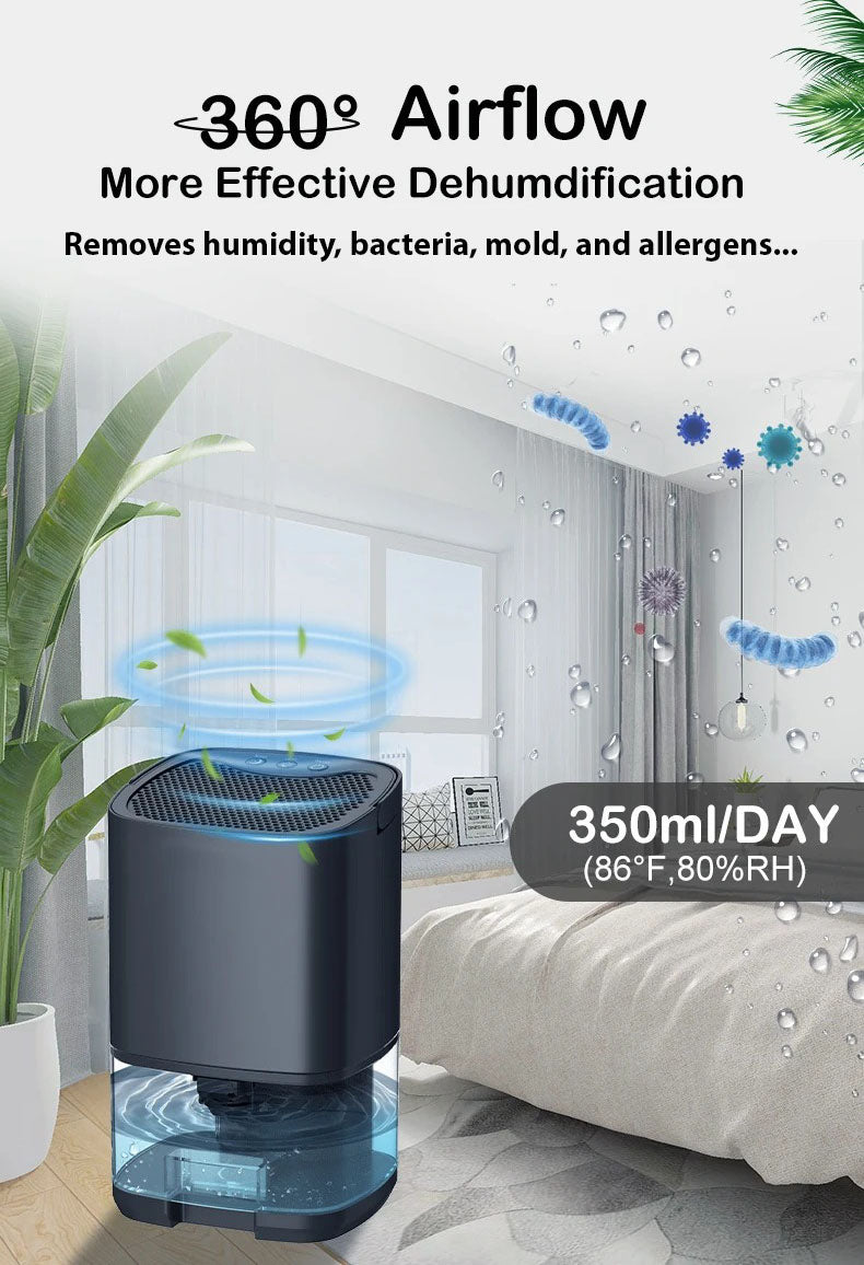 Silent 2-in-1 Air Dehumidifier – Ultra-Quiet & Efficient Moisture Control