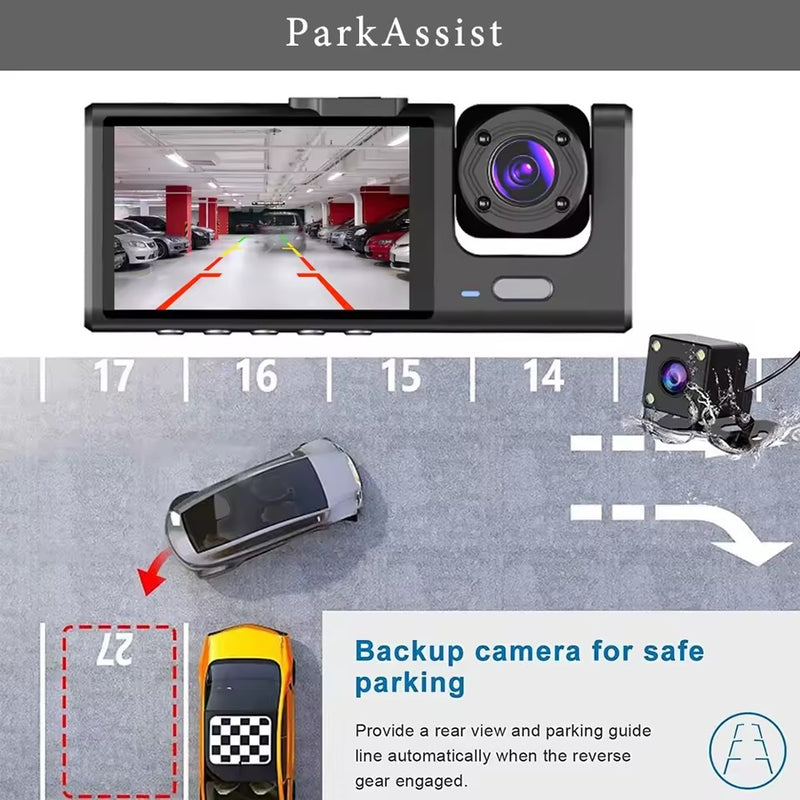 Car Dashcam - Front and Rear HD 1080p with Recording