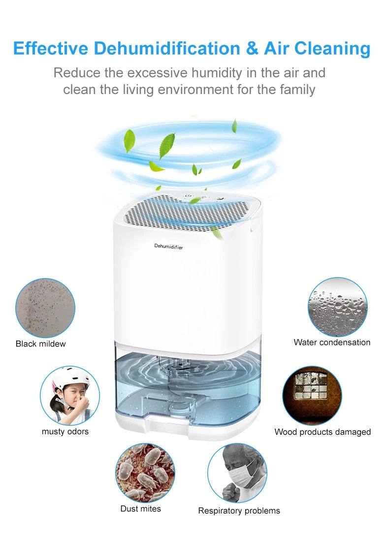 Silent 2-in-1 Air Dehumidifier – Ultra-Quiet & Efficient Moisture Control