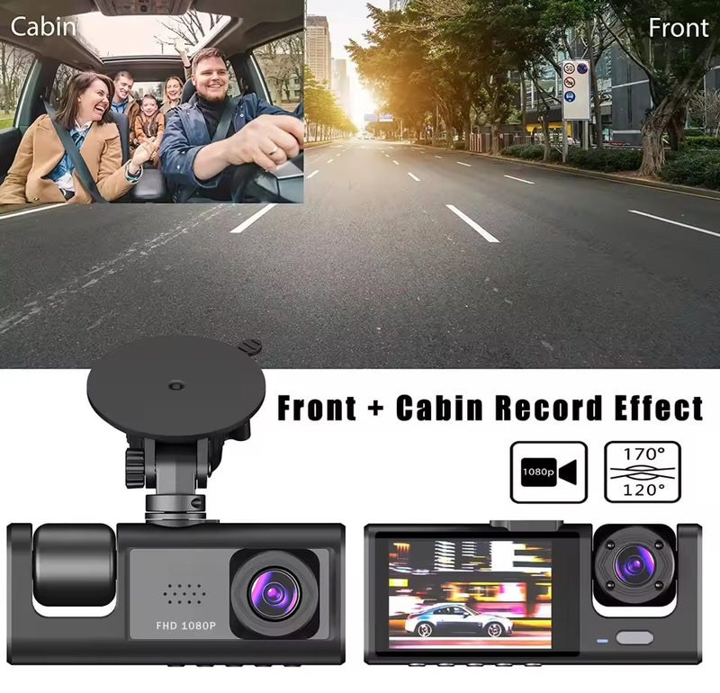 Car Dashcam - Front and Rear HD 1080p with Recording