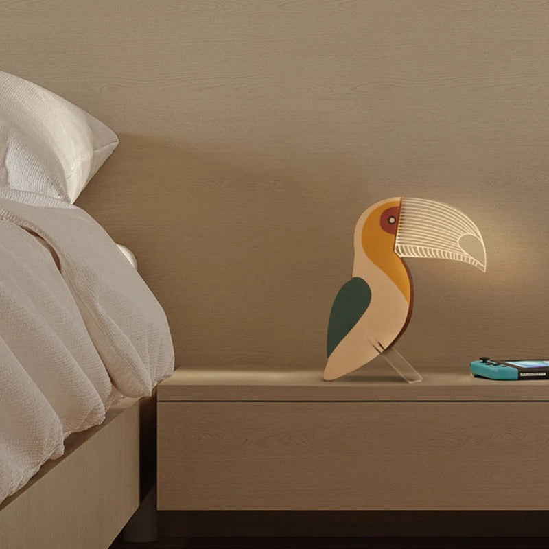 Portable Children's Bedside Lamp with Colorful Animal Designs