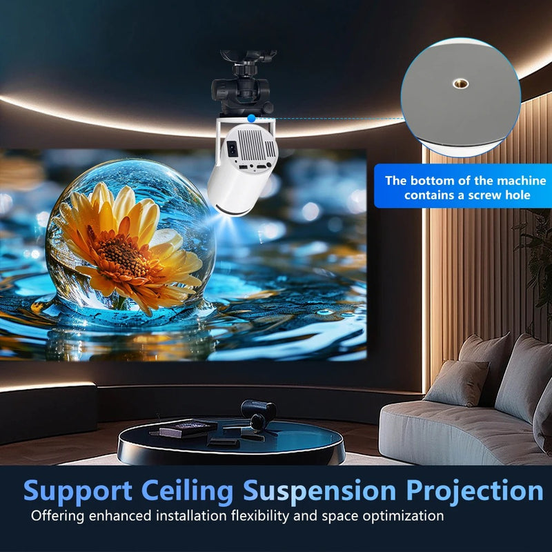 Portable 4K HD Projector – Home Cinema Experience