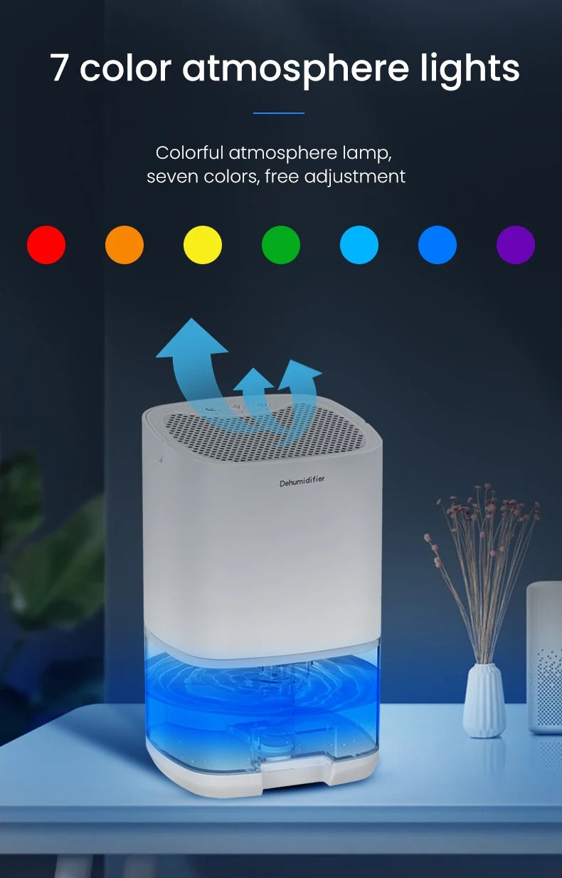 Silent 2-in-1 Air Dehumidifier – Ultra-Quiet & Efficient Moisture Control