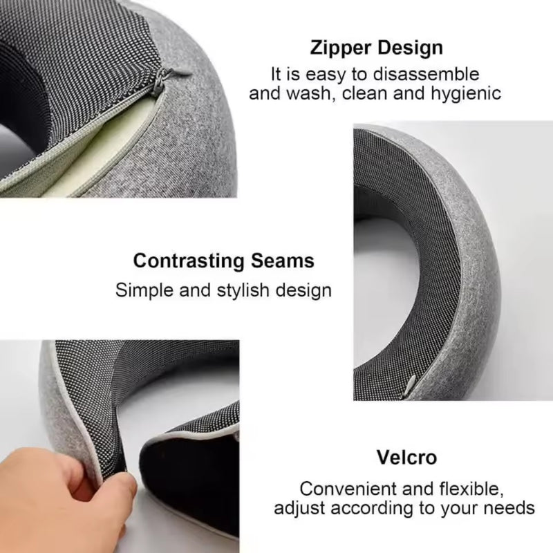 Memory Foam Travel Pillow - 360 Ergonomic Neck Support