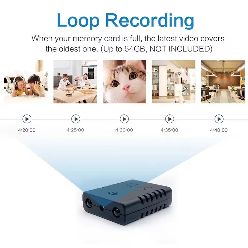 Wireless Mini Camera – Full HD Recording with Built-in Microphone