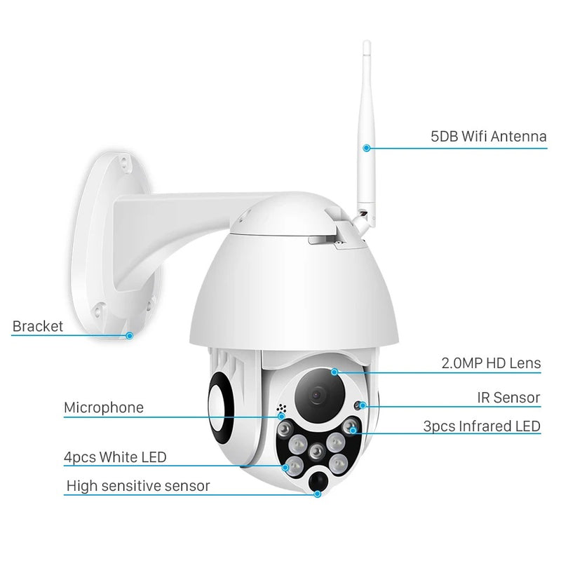 Outdoor WiFi Camera 1080p HD – 360° Waterproof Security