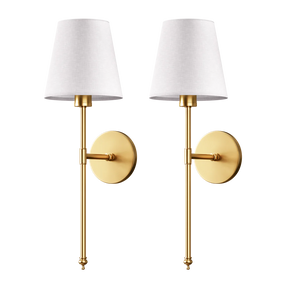 WIRELESS WALL SCONCES (SET OF 2 + 2 BULBS FREE)