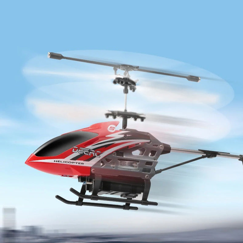 Remote-Controlled Helicopter with LED Lights - Anti-Collision and Durable