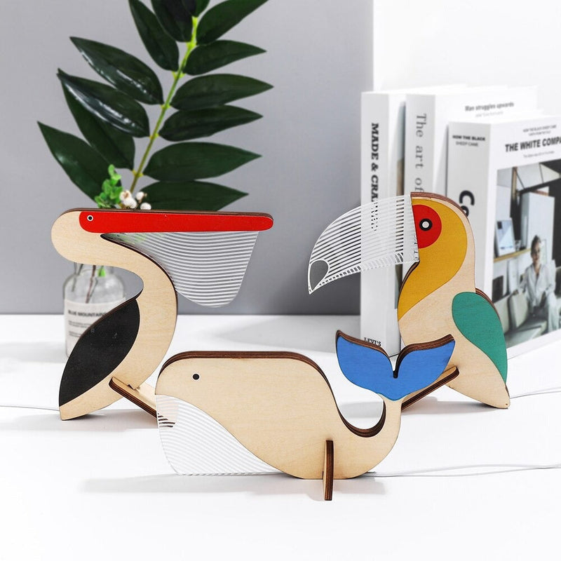 Portable Children's Bedside Lamp with Colorful Animal Designs