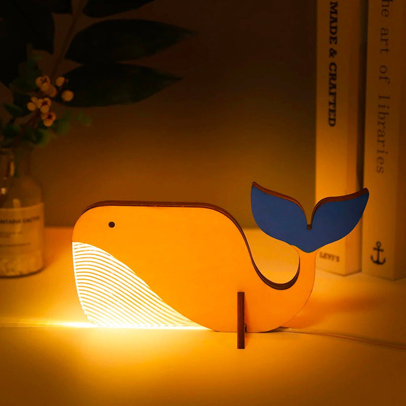 Portable Children's Bedside Lamp with Colorful Animal Designs