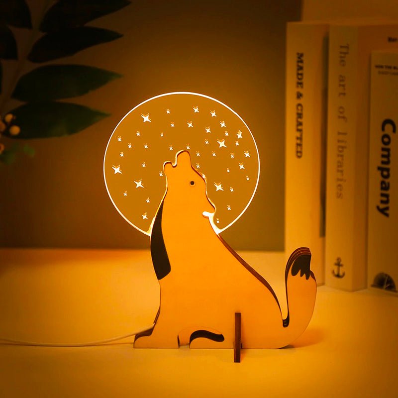 Portable Children's Bedside Lamp with Colorful Animal Designs