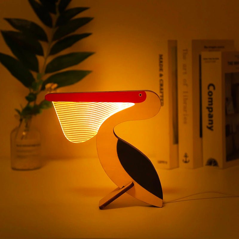 Portable Children's Bedside Lamp with Colorful Animal Designs