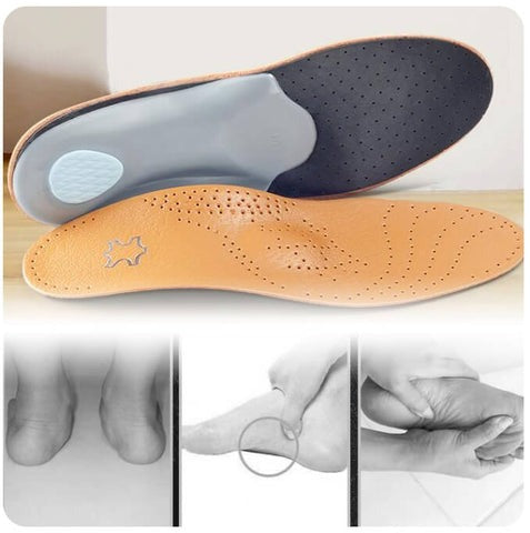 Leather Orthopedic Insoles - Maximum Arch Support Comfort